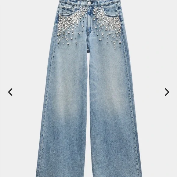 rag & bone Light Blue Embellished Flare Jeans - Picture 11 of 11